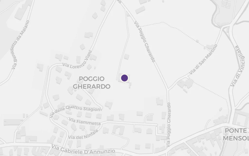 Map of The villa in the hills (toward Fiesole) today