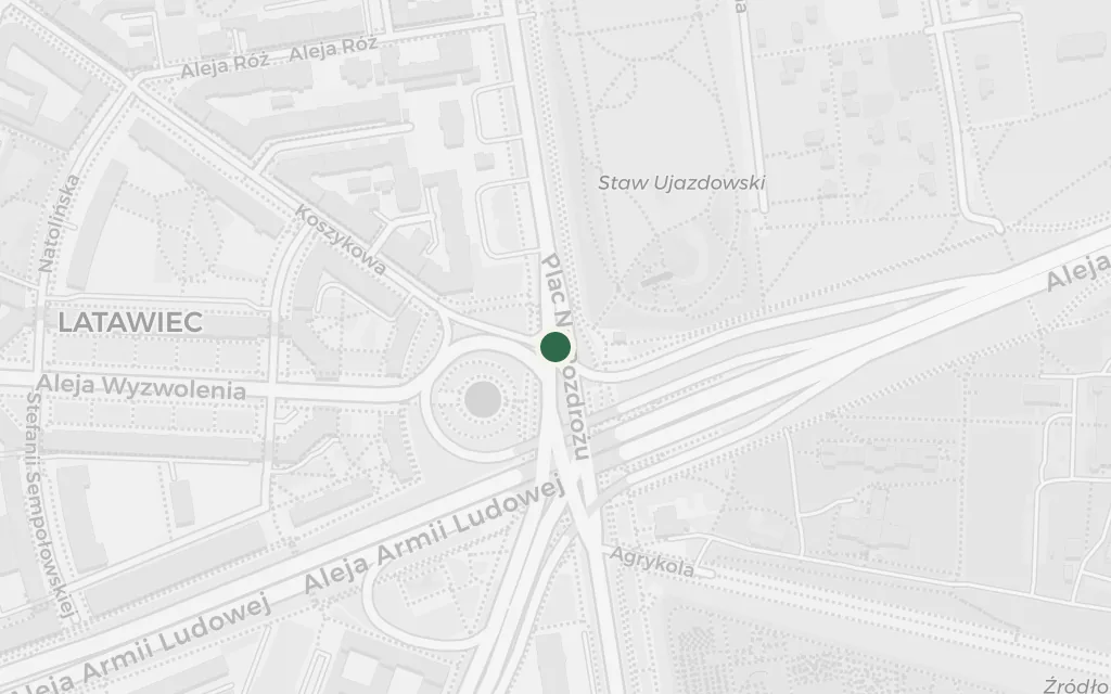 Map of The salons of Aleje Ujazdowskie today
