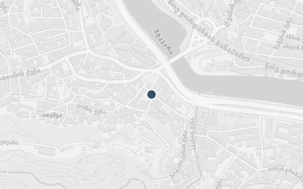 Map of The old town below Narikala today