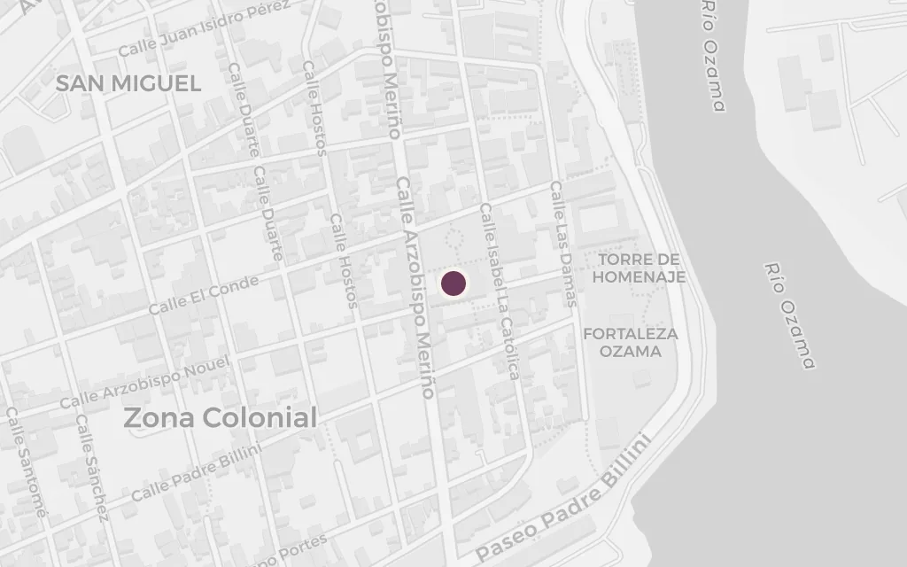 Map of The Cabral house, the Colonial Zone today
