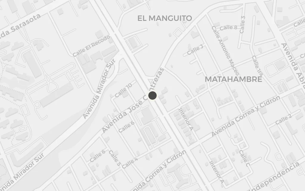 Map of The Malecón (the ambush) today