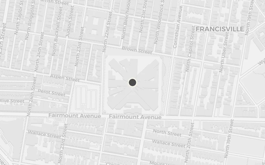 Map of Eastern State Penitentiary today