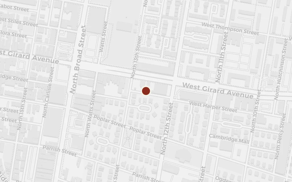 Map of Girard Avenue, the Butler house today