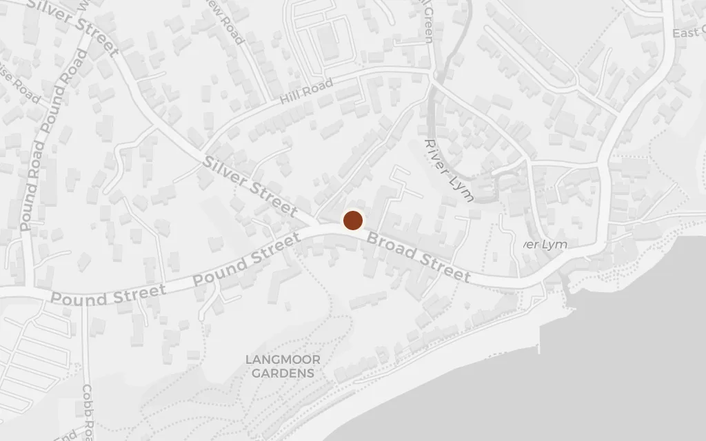 Map of The town, Broad Street today