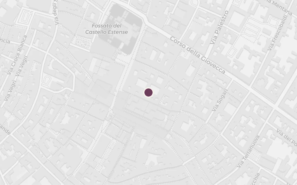 Map of The synagogue, Via Mazzini today