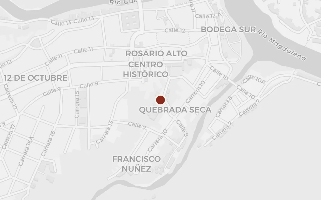 Map of Honda (down to the river) today