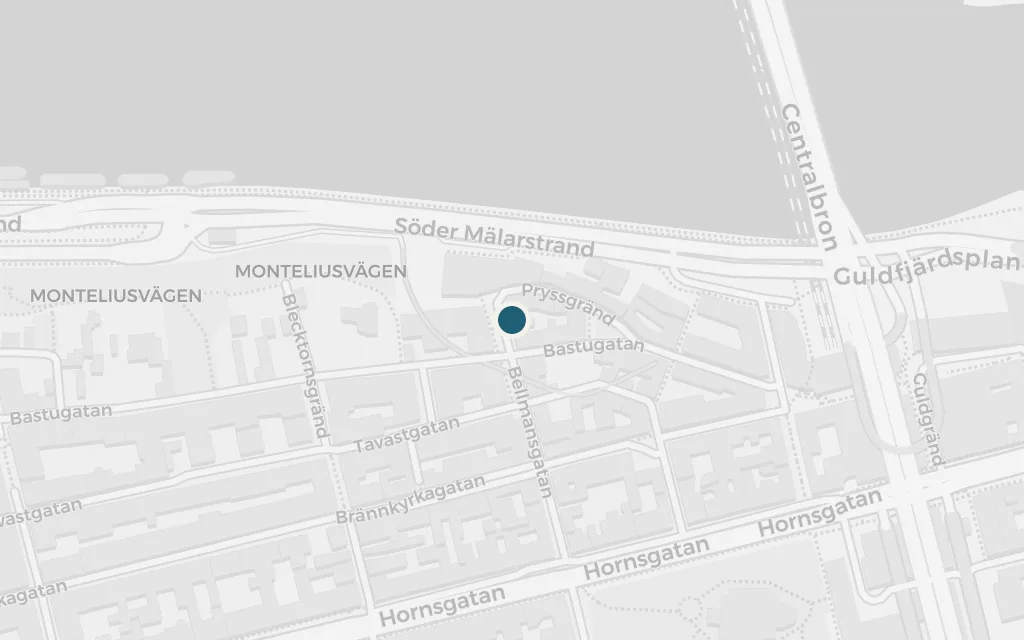 Map of Blomkvist's flat, Bellmansgatan today