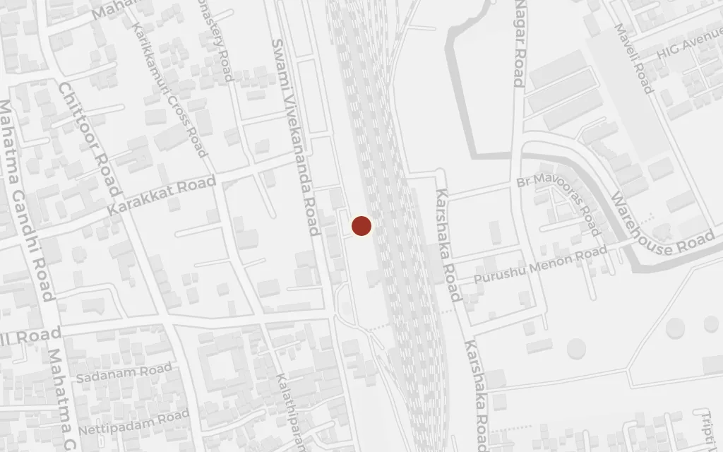 Map of Cochin: the cinema and the station today