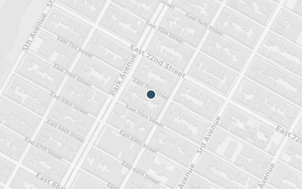Map of The Barbours' apartment, Park Avenue today