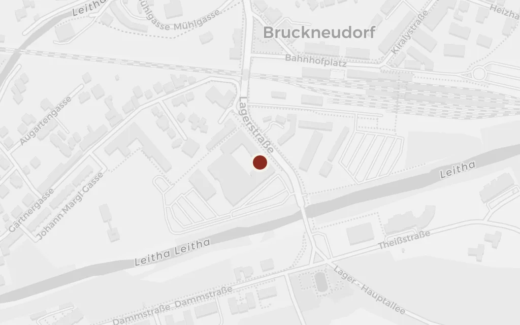 Map of Bruck an der Leitha (the training camp) today