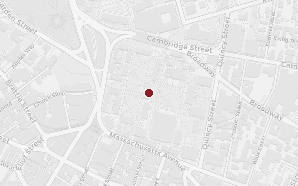 Map of Harvard Yard today
