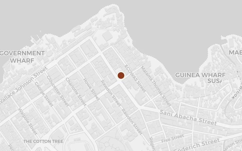 Map of The wharf on the waterfront today