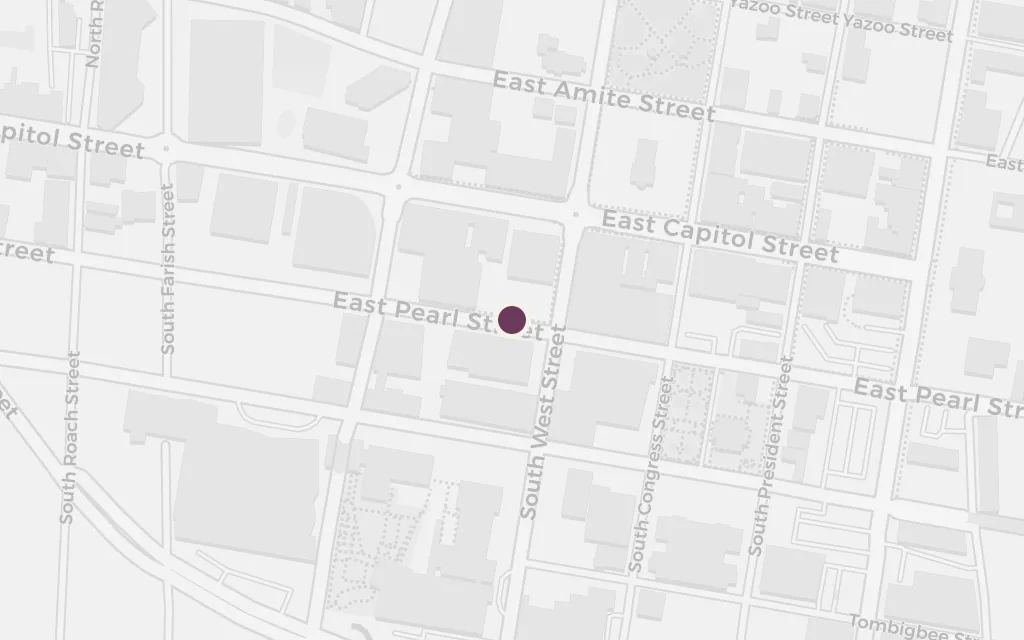 Map of Downtown Jackson (the Junior League) today