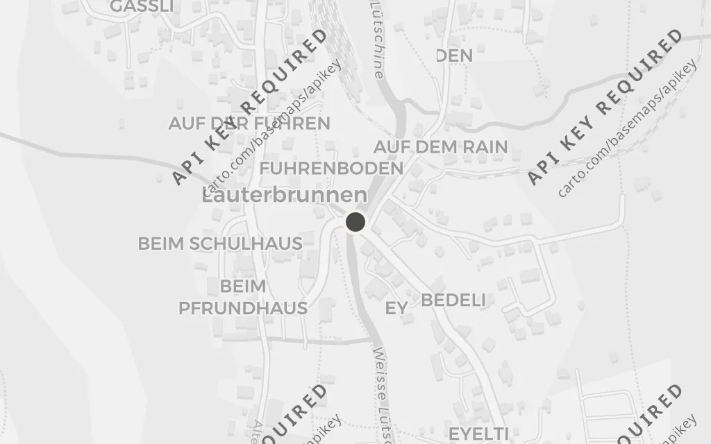 Map of Lauterbrunnen, Switzerland today