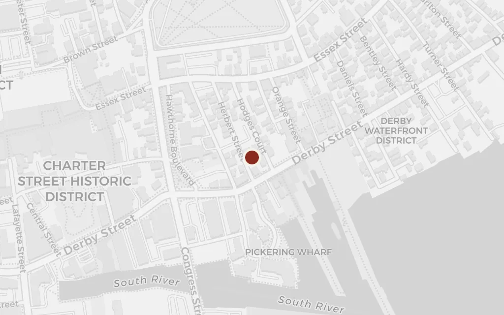 Map of The arched window over Pyncheon Street today