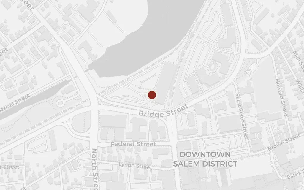 Map of The flight by railroad from Salem today