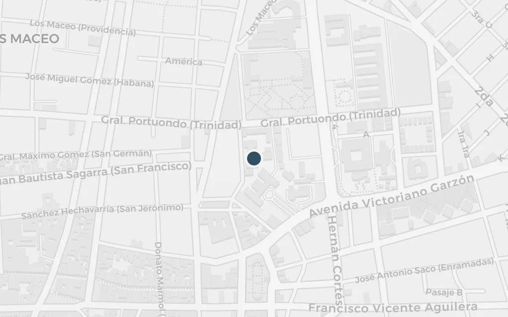 Map of Santiago de Cuba today