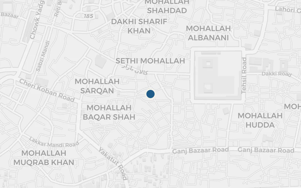 Map of Peshawar, Pakistan today