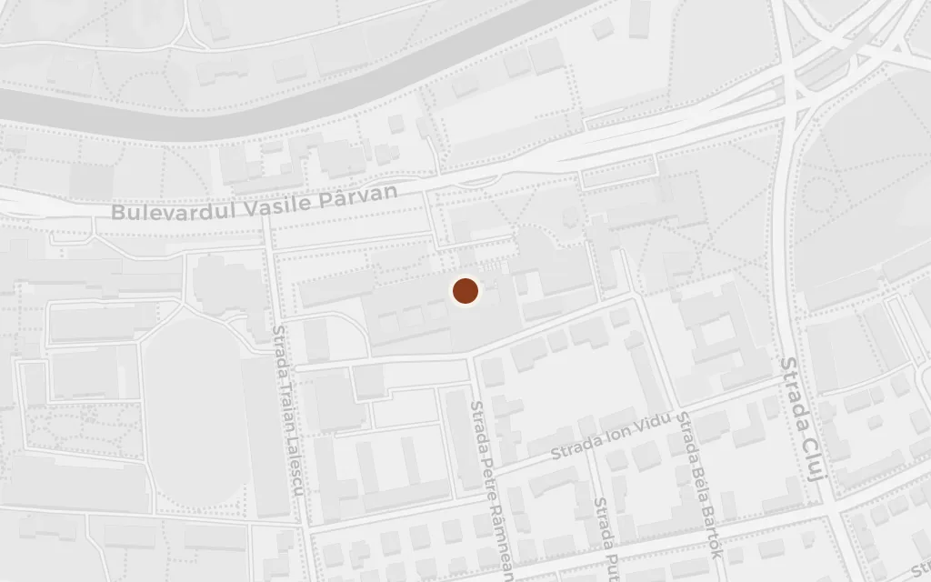 Map of The university, Timișoara today