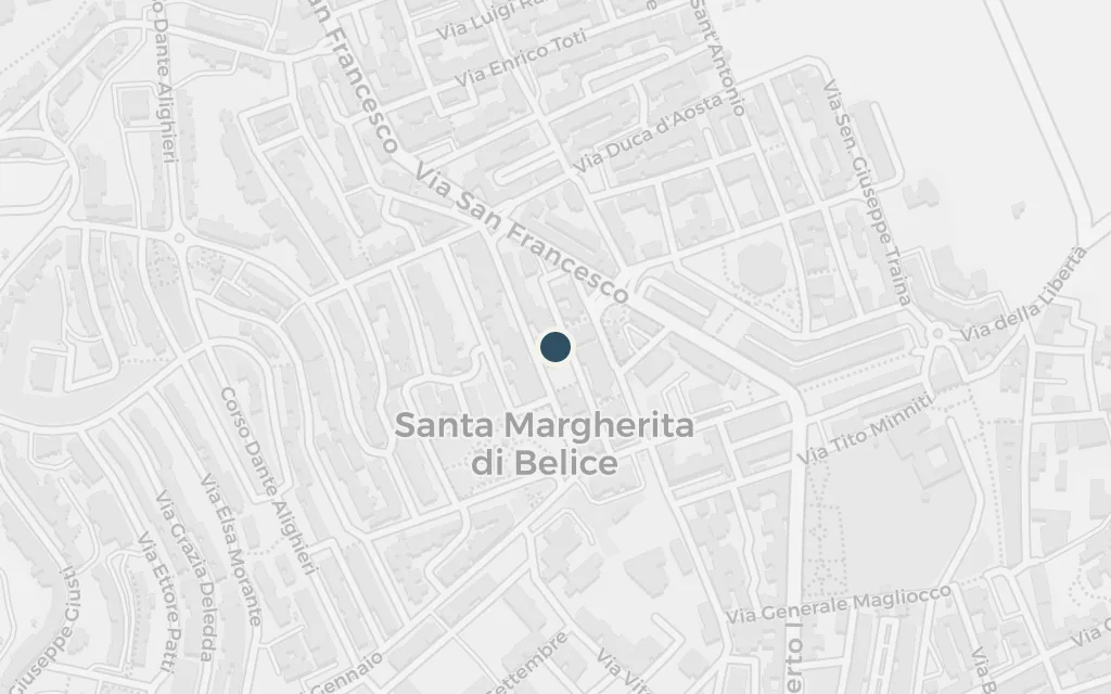 Map of The Donnafugata palace, Santa Margherita di Belice today