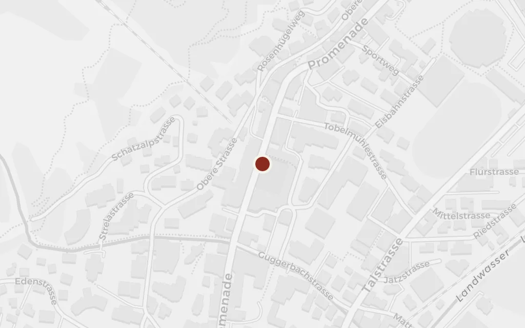 Map of The Berghof dining hall: Clavdia Chauchat today
