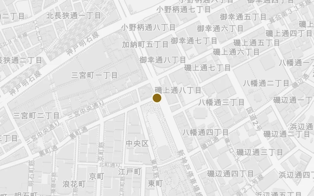 Map of Kobe and the 1938 flood today