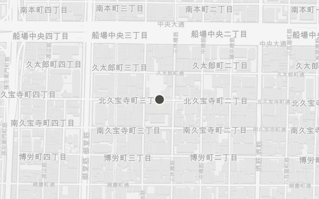 Map of The main house, old Osaka today