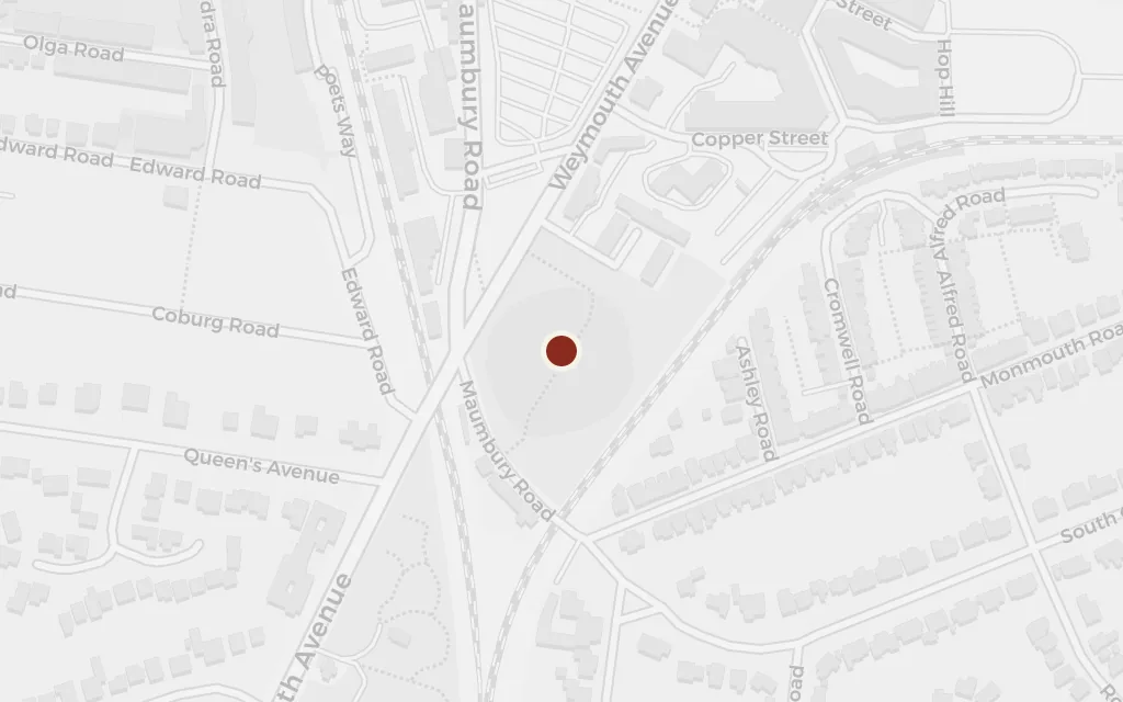 Map of The Ring (Maumbury Rings) today