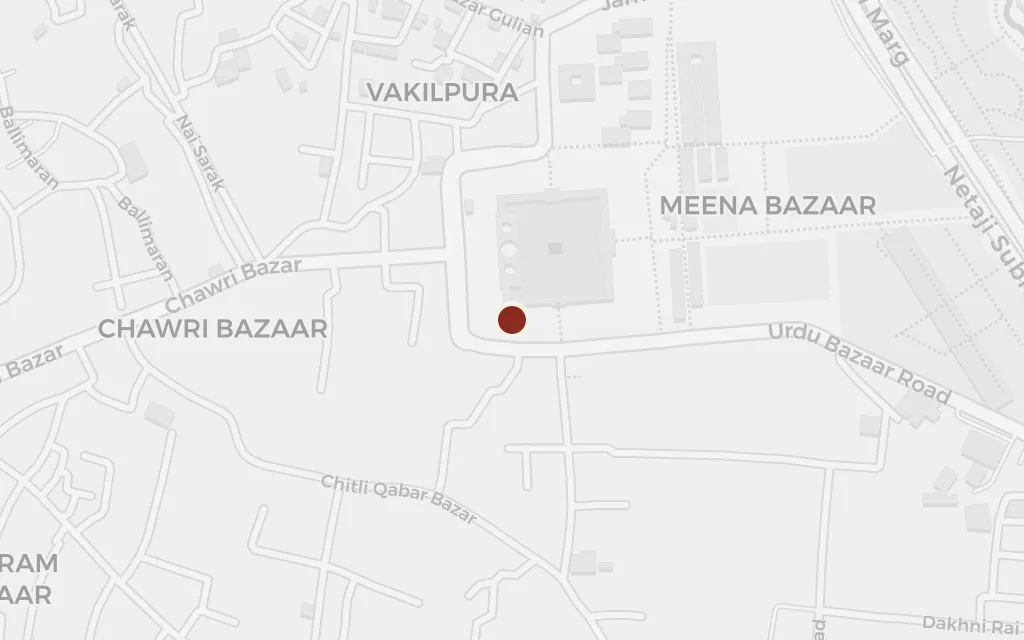Map of The Jama Masjid and the old city today