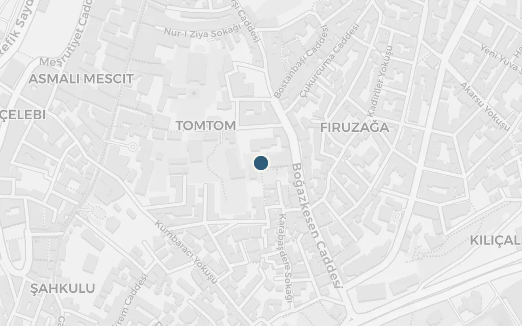 Map of Çukurcuma, the Keskin house today