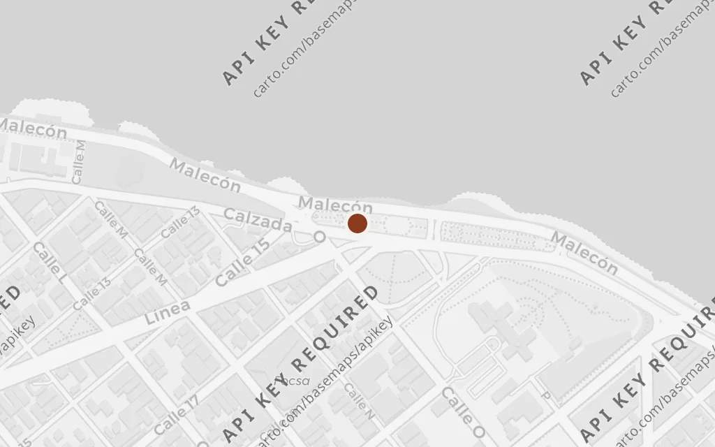 Map of Havana and the Malecón today