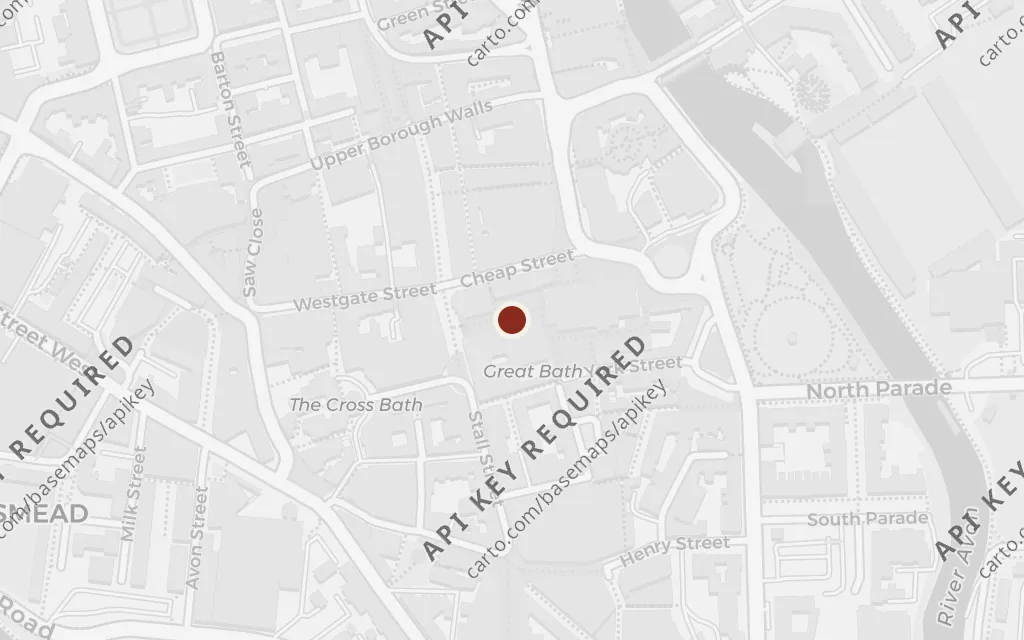 Map of The Pump Room, Bath today