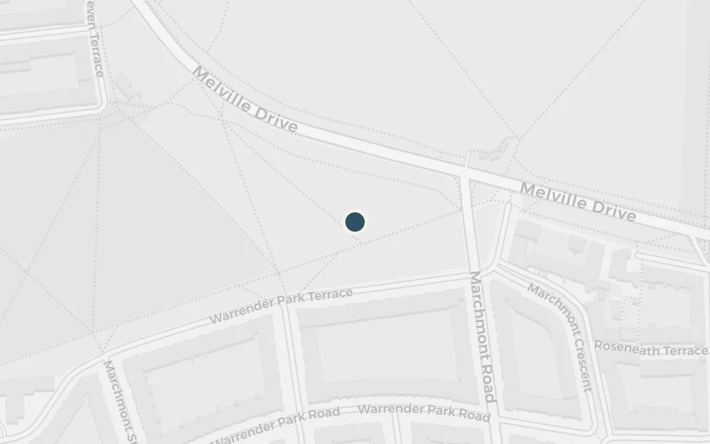 Map of Bruntsfield Links and the Meadows today