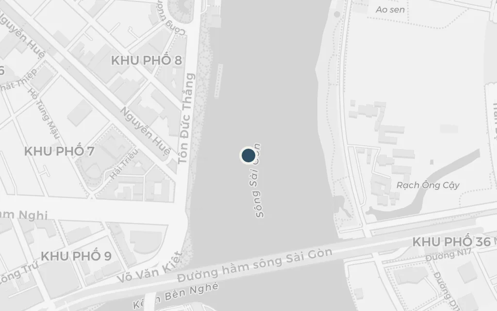 Map of The Saigon River waterfront today