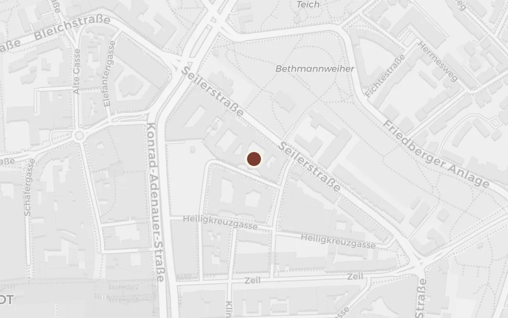 Map of The war-crimes court near Frankfurt today