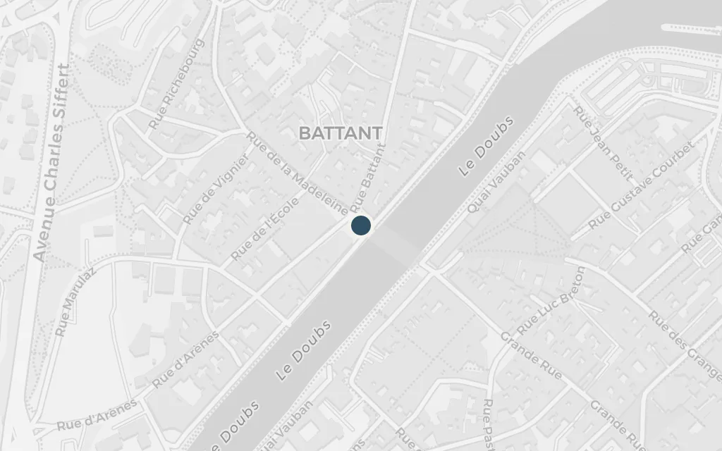 Map of Besançon today