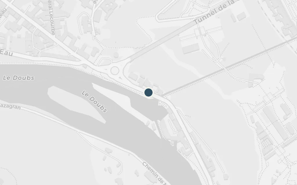 Map of The prison at Besançon today