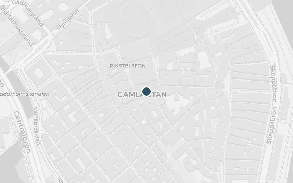 Map of Stortorget, Gamla Stan today