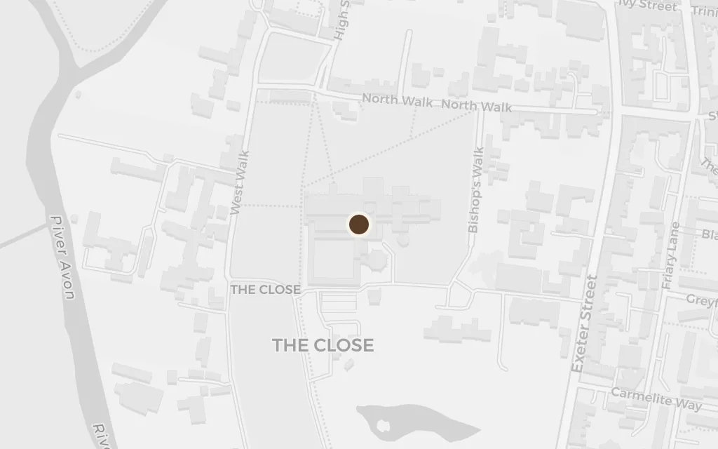 Map of Salisbury Cathedral today