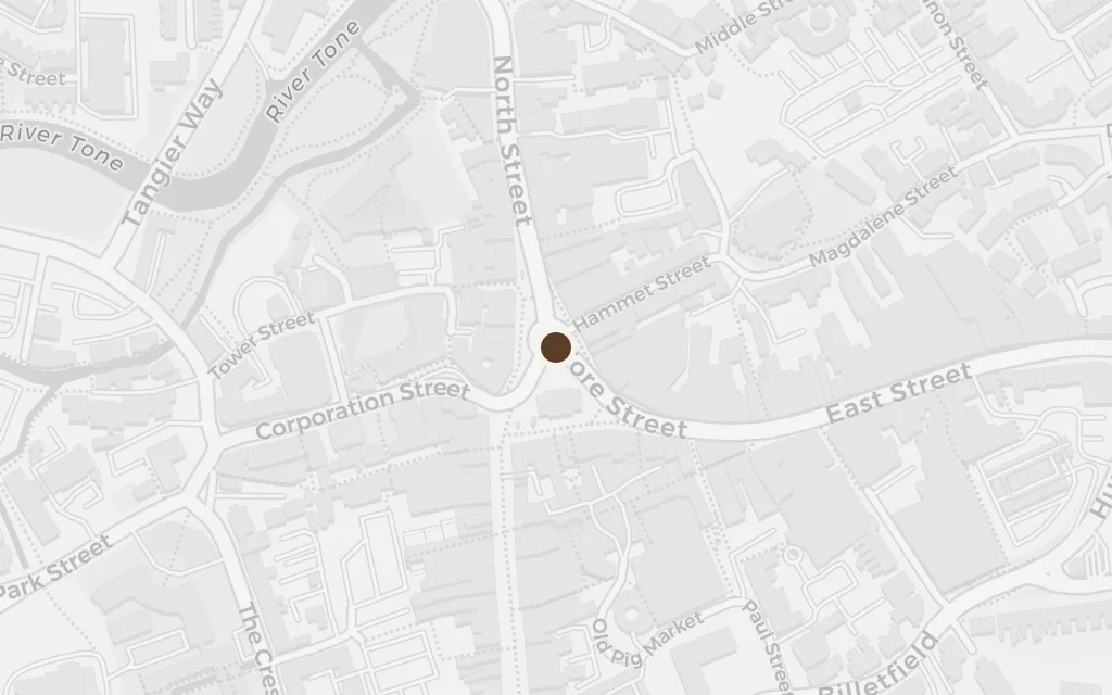 Map of Taunton, Somerset today