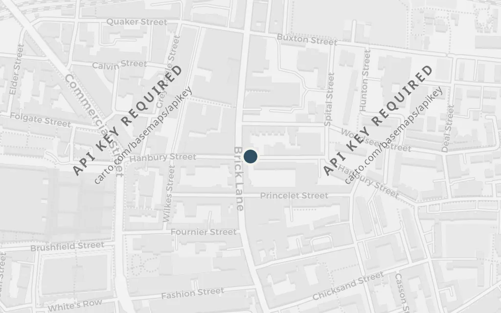 Map of Brickhall, the Shaandaar Cafe today