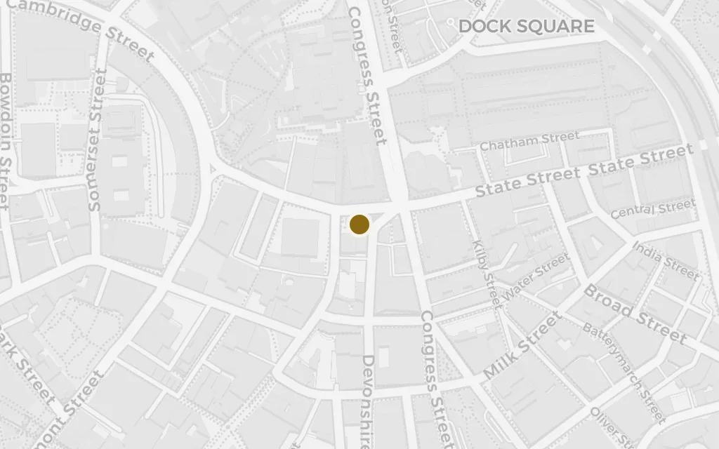 Map of The market-place and scaffold today