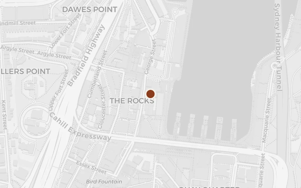 Map of The Rocks today