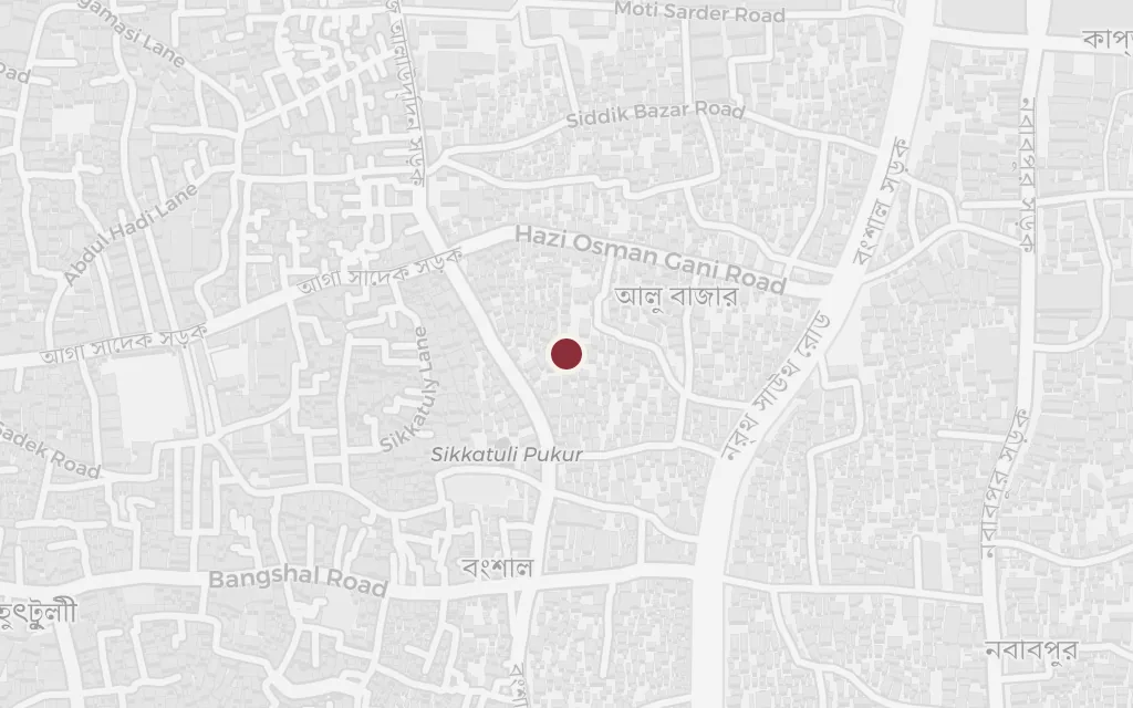 Map of The ancestral house, old Dhaka today