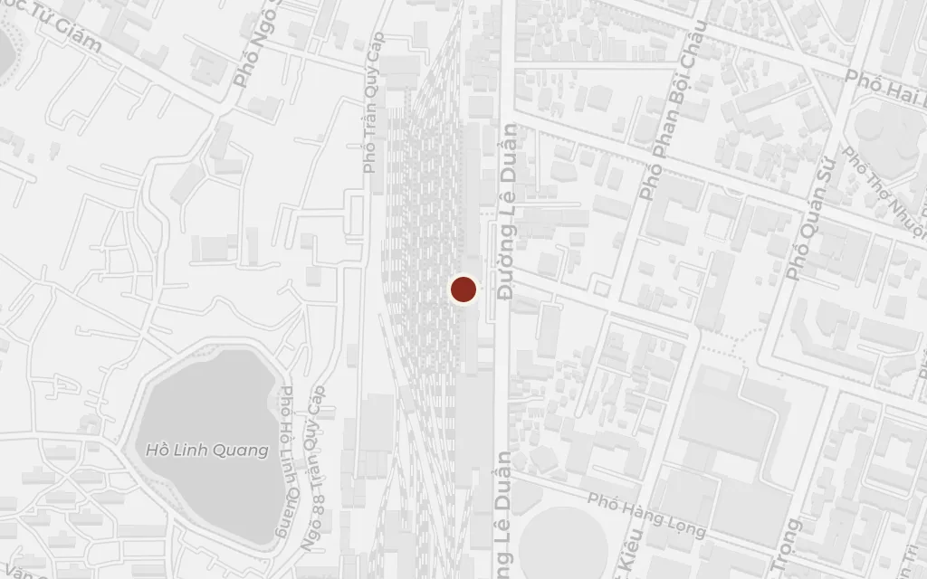 Map of Hanoi railway station (the parting) today