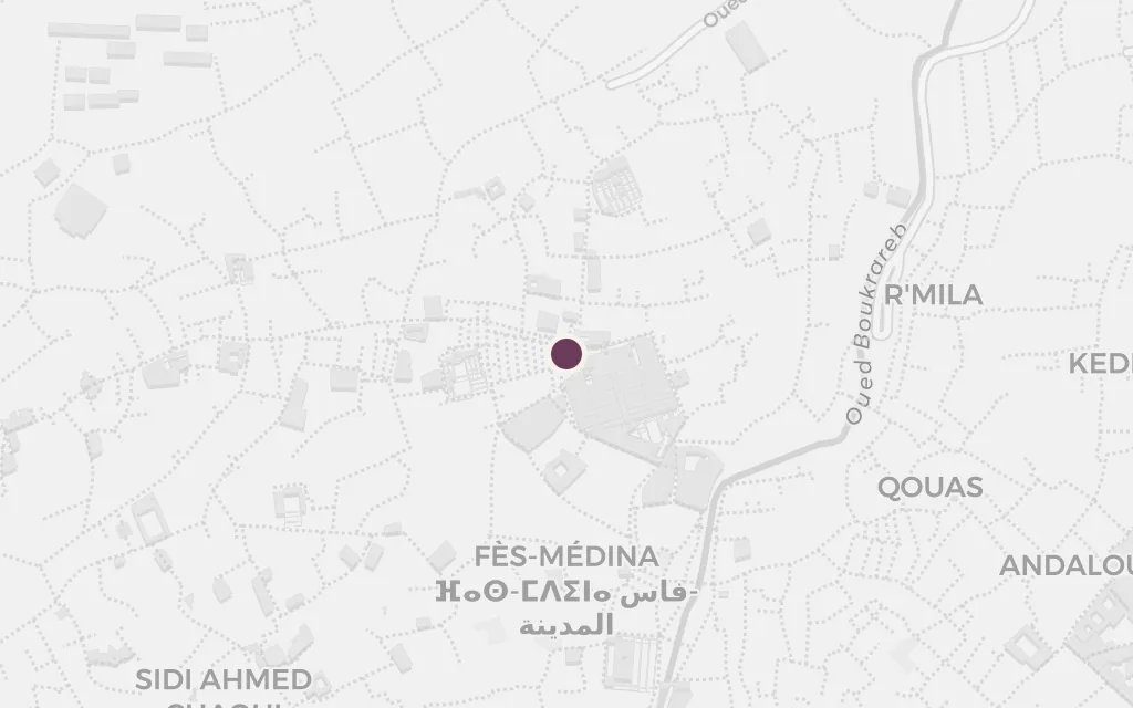 Map of Moulay Idriss and the Qarawiyyin today