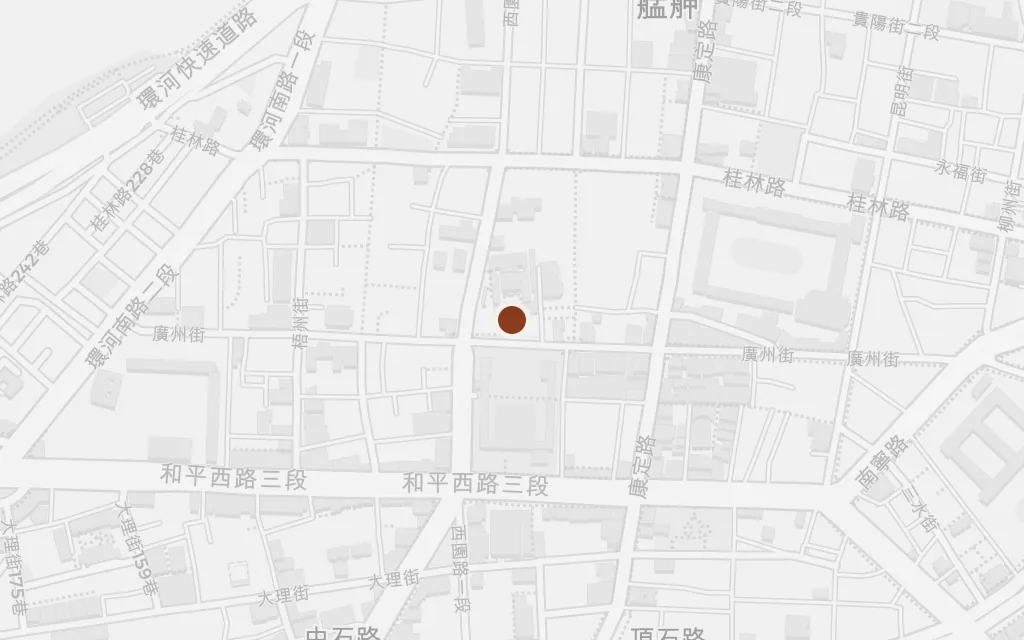 Map of Wanhua (Bangka) old town today