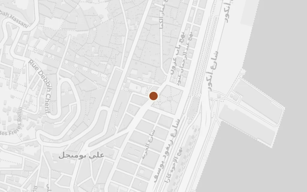 Map of The courthouse of Algiers today