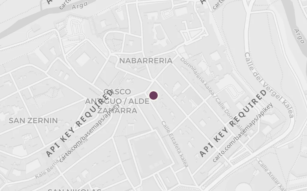 Map of Plaza del Castillo and the Hotel La Perla today