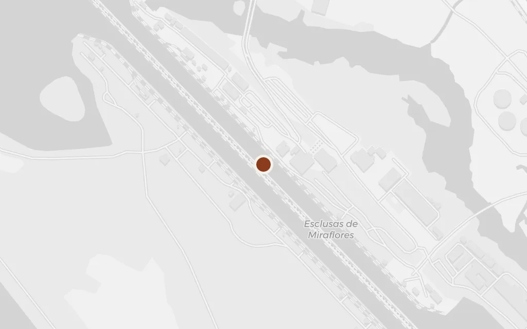 Map of The Miraflores Locks today